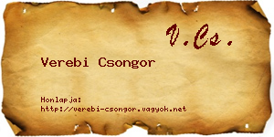 Verebi Csongor névjegykártya